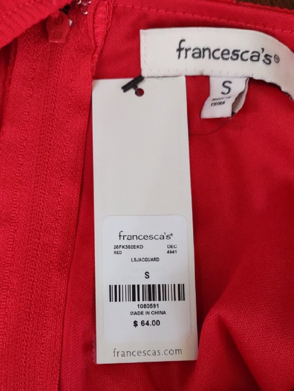 Francesca's Collections Red Long-Sleeve Ruffle Mini Dress - Picture 9 of 12